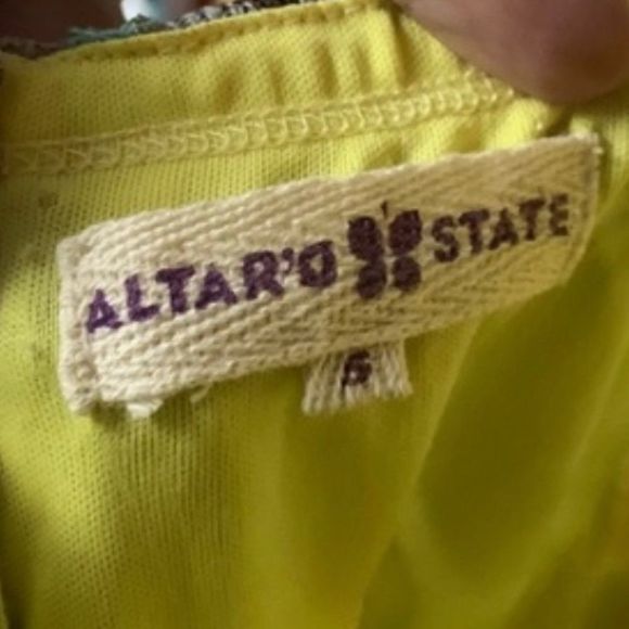 Altar’d State Sundress With Patterned Hem And Halter Top Ties SM - Picture 4 of 4